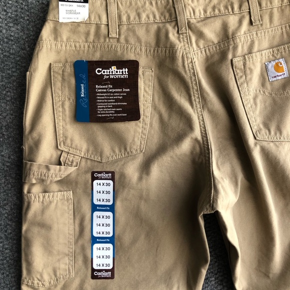 Carhartt for women relaxed fit canvas carpenter jean size 14x30 - Picture 11 of 12